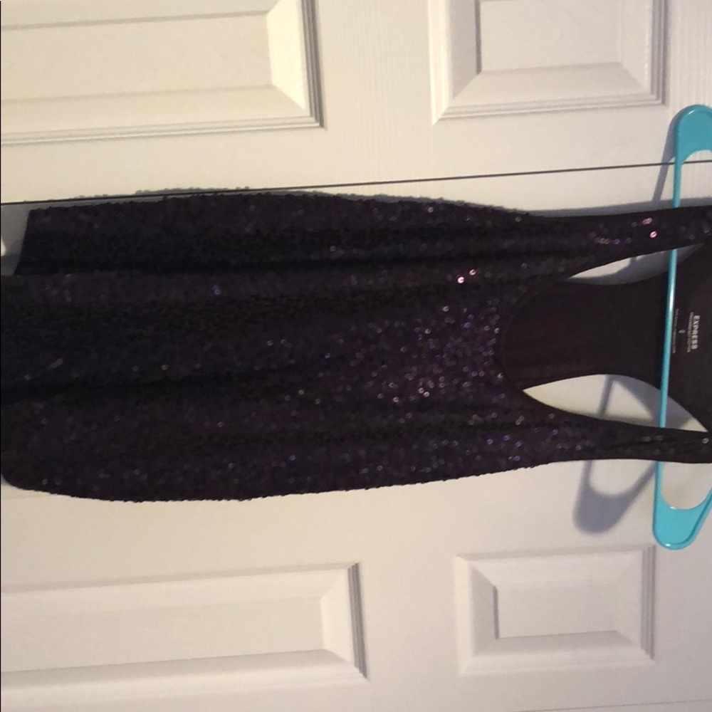 Purple sequin top